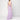 Alberta Ferretti Long dress with light purple ruffles