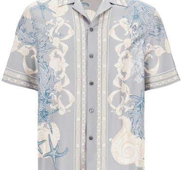 Versace baroque printed silk bowling shirt set for the