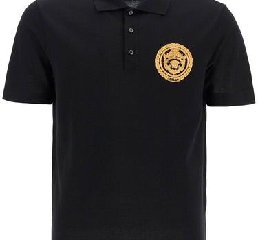 Versace chain crest polo shirt