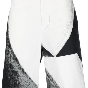 Alexander McQueen abstract-print cotton bermuda shorts