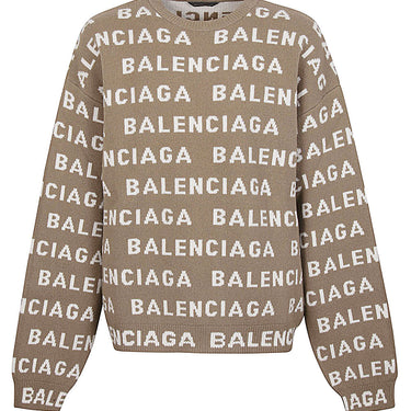 Balenciaga Intarsia Logo Sweater