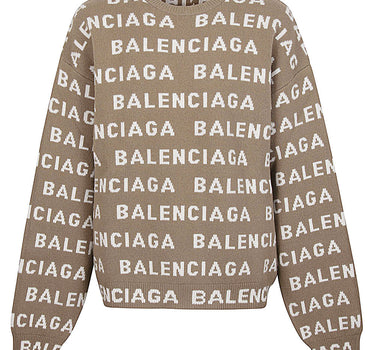 Balenciaga Intarsia Logo Sweater