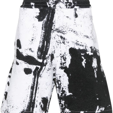 Alexander McQueen paint-splatter cotton shorts