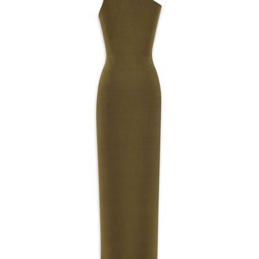 Saint Laurent One shoulder silk dress