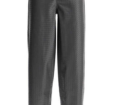 Rotate wide woven patterned trousers with a