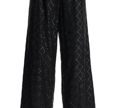 Rotate wide pants with sequins.