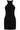 Courreges black cotton mini dress with high neck and sleeveless design