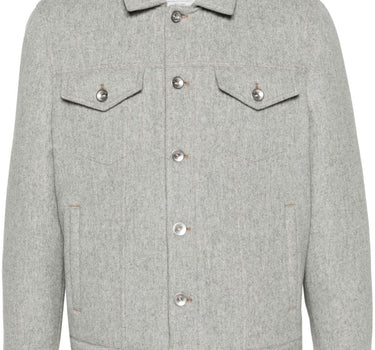 Brunello Cucinelli Coats Light Grey