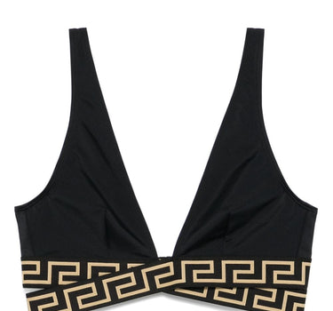 Versace greca print bikini top