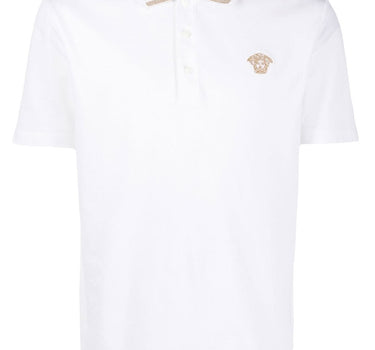 Versace Greca short-sleeved polo shirt