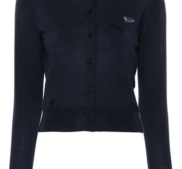 Maison Kitsune logo-embroidered Wool Cardigan