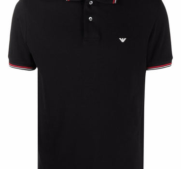 Emporio Armani logo print polo shirt