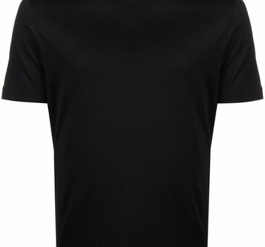 Emporio Armani Black logo-patch short-sleeve T-shirt