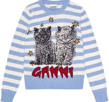 GANNI Sweaters Clear Blue