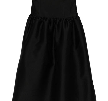 Self-Portrait Contrast Bow Midi Dress