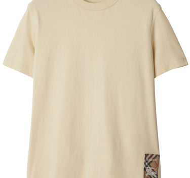 Burberry Cotton T-shirt with Check label