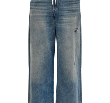 MM6 Maison Margiela Wide Leg Jeans With Drawstring