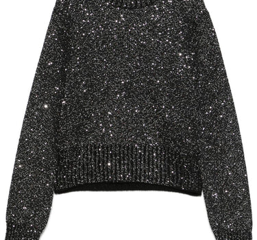 Golden Goose wool blend cropped sweater with all-over sequins