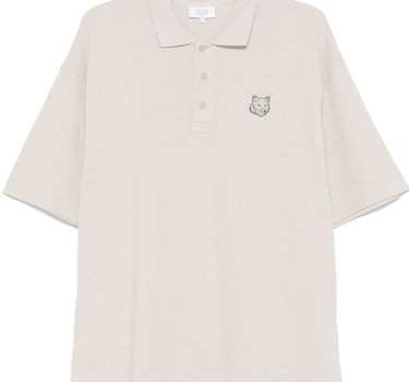 Maison Kitsune bold fox head patch oversize polo