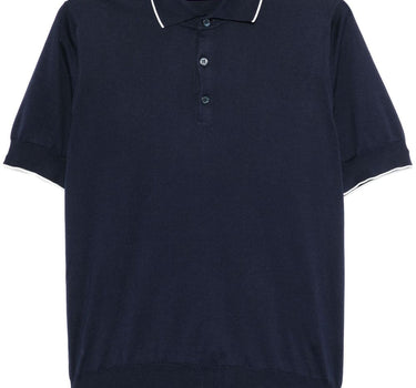 Brunello Cucinelli cotton polo shirt - blue