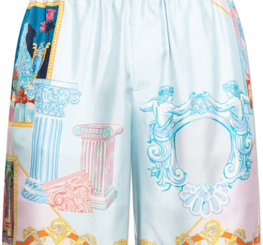 Versace printed silk shorts