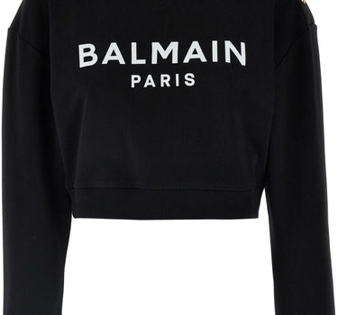 Balmain logo print cotton sweatshirt