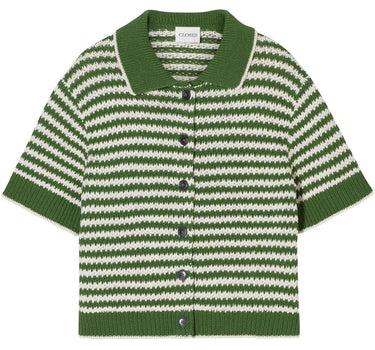 Closed Knitted green cardigan in organic cotton