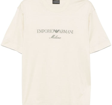 Emporio Armani logo-embroidered T-shirt