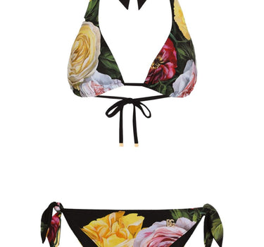 Dolce & Gabbana floral print bikini set