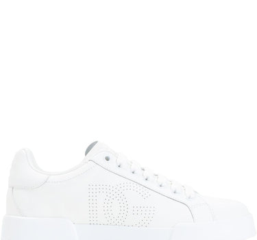 Dolce & Gabbana Portofino perforated-logo leather sneakers