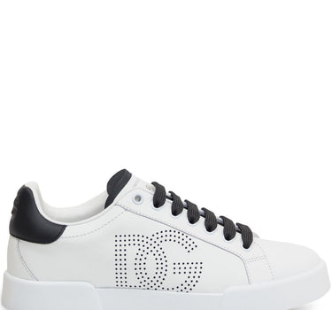 Dolce & Gabbana Portofino perforated-logo leather sneakers