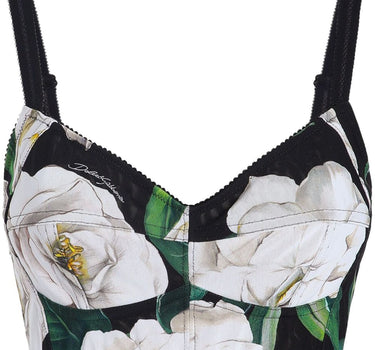 Dolce & Gabbana Stretch bralette top with gardenia print