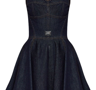 Dolce & Gabbana denim bustier dress