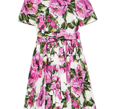 Dolce & Gabbana peony print midi dress