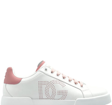 Dolce & Gabbana Portofino perforated-logo leather sneakers