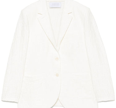 Harris Wharf London crinkled shoulder-pads blazer