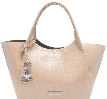 Emporio Armani Shopper bag with logo charm