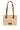 Strathberry beige woven raffia bag with leather details