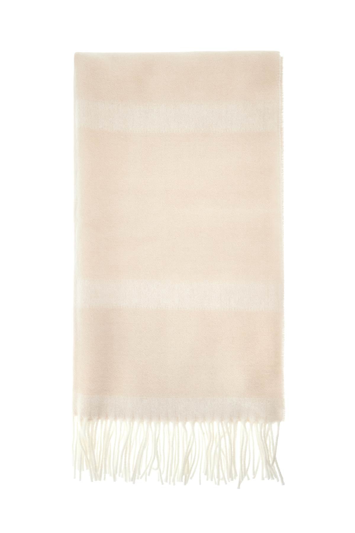 Toteme bone monogram jacquard wool scarf