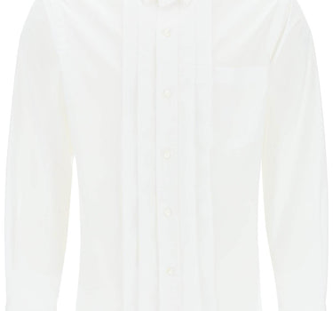 Sacai layered poplin effect shirt with