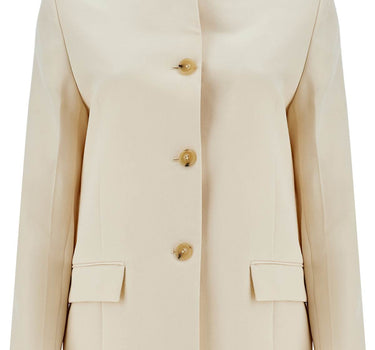 Toteme beige viscose blazer with high collar