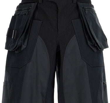 Mugler "bi-material cargo bermuda shorts