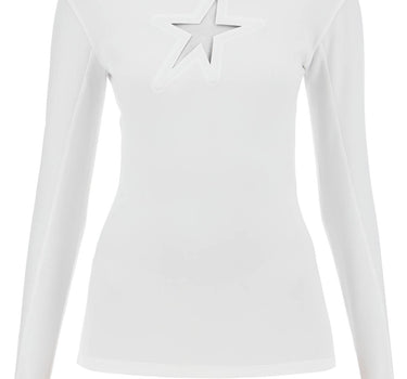 Mugler long-sleeved star top for