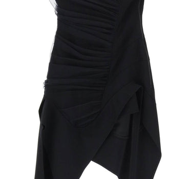 Mugler asymmetric mini bustier dress