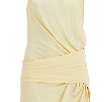 The Attico dusty yellow sleeveless mini dress for casual and evening