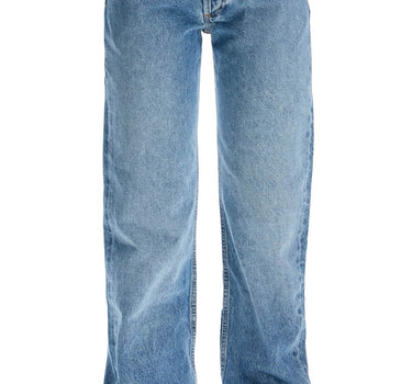 The Attico extra long denim jeans for tall individuals