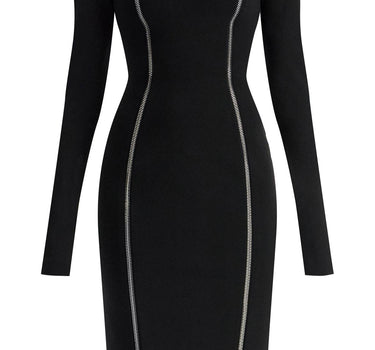 The Attico midi dress with double zipper detail