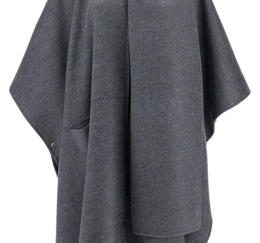 Toteme gray mélange wool coat with doublé scarf sleeveless