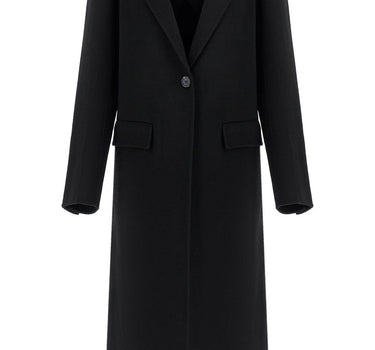 Toteme classic doublé long black wool coat