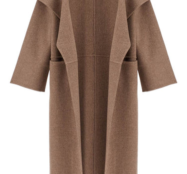 Toteme beige wool and cashmere kimono coat